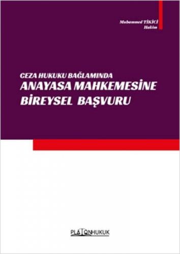 Ceza Hukuku Bağlamında Anayasa Mahkemesine Bireysel Başvuru  Frontansicht 1