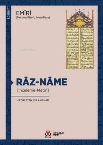 Râz-Nâme [İnceleme-Metin]  Frontansicht 1