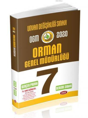 Data Yayınları 2020 OGM Orman Genel Müdürlüğü Unvan Değişikliği Sınavı 7 Deneme  Frontansicht 1