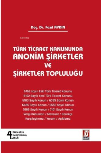 Türk Ticaret Kanununda Anonim Şirketler ve Şirketler Topluluğu  Frontansicht 1