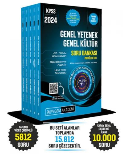 2024 KPSS Genel Yetenek Genel Kültür Tamamı Çözümlü Soru Bankası Seti - 5 Kitap  Frontansicht 1