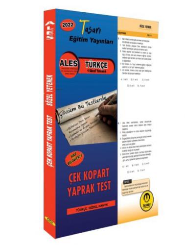 2022 ALES Türkçe Çek Kopar Yaprak Test  Frontansicht 1