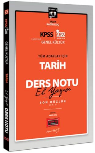 2022 KPSS Genel Kültür Tüm Adaylar İçin Son Düzlük 5 Yargıç Serisi Tarih El Yazısı Ders Notu  Frontansicht 1