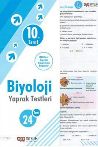 Nitelik -10. Sınıf Biyoloji Yaprak Testleri  Frontansicht 1
