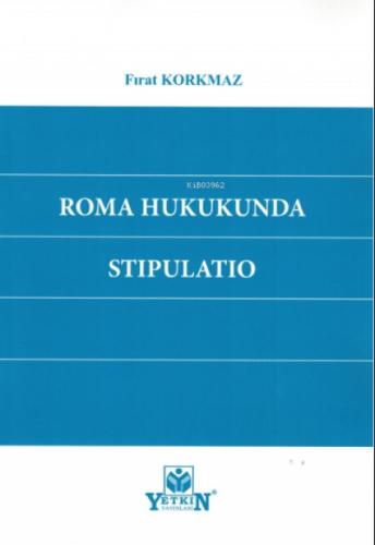 Roma Hukukunda Stıpulatıo  Frontansicht 1