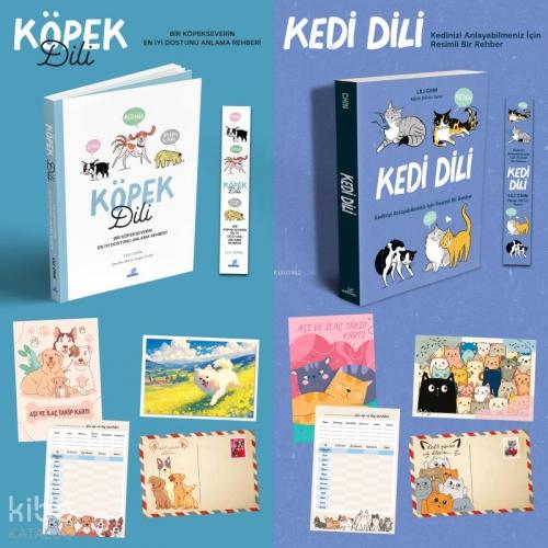 Kedi Dili ve Köpek Dili İkili Set   (Kartpostal - Ayraç - Aşı Takip Kartı )  Frontansicht 1