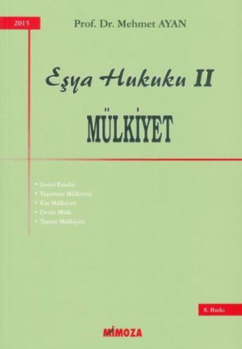 Eşya Hukuku 2  (Mülkiyet)  Frontansicht 1