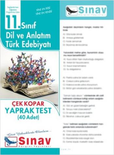 11. Sınıf Dil ve Anlatım Türk Edebiyatı Çek Kopar Yaprak Test (40 Adet)  Frontansicht 1