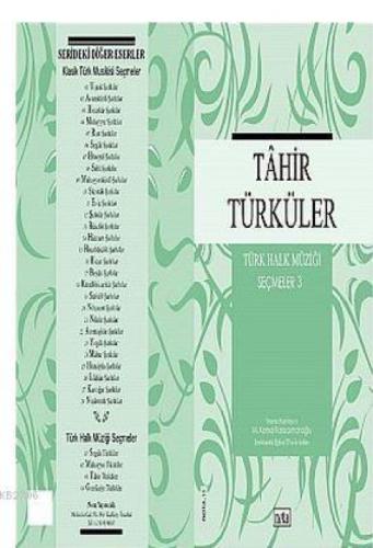 Tahir Türküler Türk Halk Müziği Seçmeler: 3  Frontansicht 1