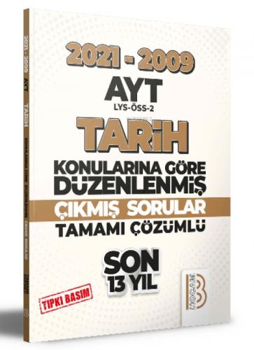2009-2021 AYT Tarih Son 13 Yıl Tıpkı Basım Konularına Göre Düzenlenmiş Tamamı Çözümlü Çıkmış  Frontansicht 1