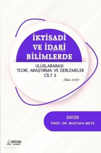 İktisadi ve İdari Bilimlerde Uluslararası Teori Araştırma ve Derlemeler Cilt 3 - Ekim 2023  Frontansicht 1