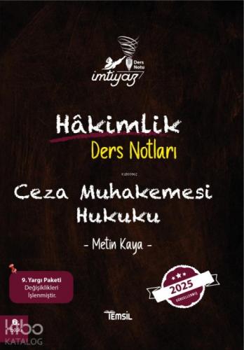Ceza Muhakemesi Hukuku;Hakimlik Ders Notları  Frontansicht 1