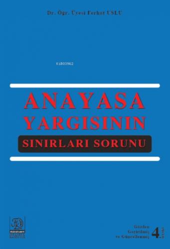 Anayasa Yargısının Sınırları Sorunu  Frontansicht 1