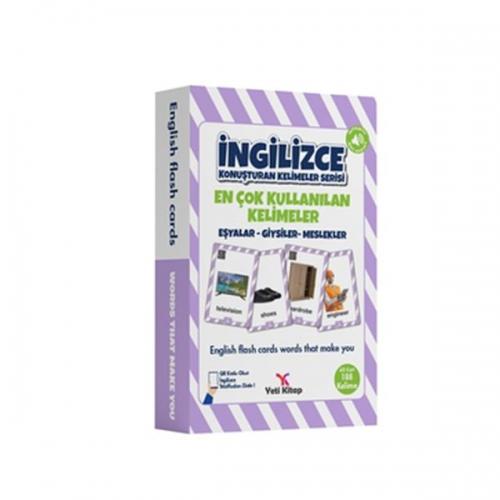 Eşyalar-Giysiler-Meslekler - En Çok Kullanılan Kelimeler İngilizce Konuşturan Kelimeler Serisi English Flash Cards - Words That Make You  Frontansicht 1
