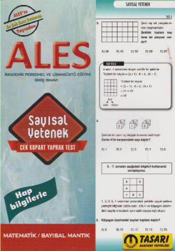 ALES Sayısal Yetenek Çek Kopart Yaprak Test  Frontansicht 1