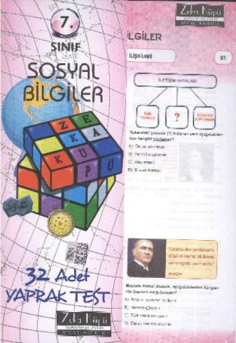 7. Sınıf Sosyal Bilgiler Yaprak Test  Frontansicht 1
