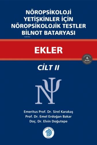Nöropsikoloji Yetişkinler İçin Nöropsikolojik Testler Ekler Cilt - 2  Frontansicht 1