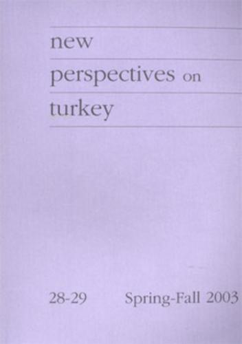 New Perspectives On Turkey No: 28-29  Frontansicht 1
