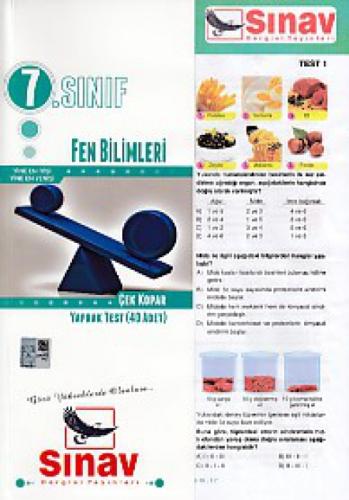 7. Sınıf Fen ve Teknoloji Çek Kopar Yaprak Test (40 Adet)  Frontansicht 1