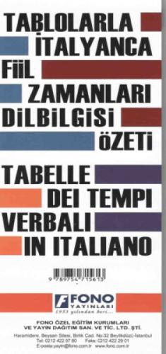 Tablolarla İtalyanca Fiil Zamanları  Frontansicht 1