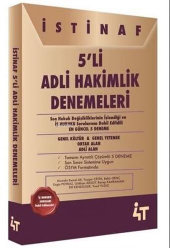 4T İstinaf 5 Li Adli Hakimlik Denemeleri  Frontansicht 1
