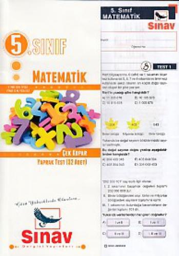 5. Sınıf Matematik Çek Kopar Yaprak Test (32 Adet)  Frontansicht 1