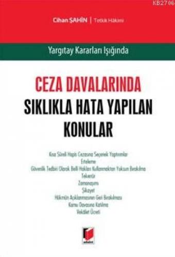 Ceza Davalarında Sıklıkla Hata Yapılan Konular (Ciltli)  Frontansicht 1