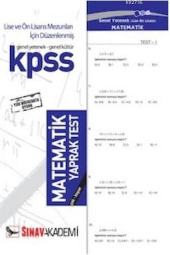 KPSS Lise ve Ön Lisans Matematik Yaprak Test  Frontansicht 1