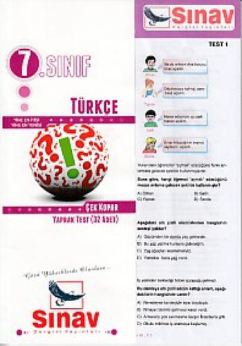 7. Sınıf Türkçe Çek Kopar Yaprak Test (32 Adet)  Frontansicht 1