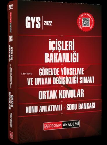2022 İçişleri Bakanlığı Görevde Yükselme Ve Unvan Değişikliği Ortak Konular Konu Anlatımlı Soru Bankası  Frontansicht 1