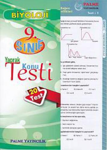 9. Sınıf Biyoloji Yaprak Konu Testi  Frontansicht 1