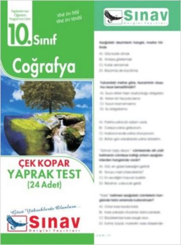 10. Sınıf Coğrafya Çek Kopar Yaprak Test (24 Adet)  Frontansicht 1