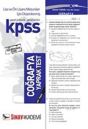 KPSS Lise ve Ön Lisans Coğrafya Yaprak Test  Frontansicht 1