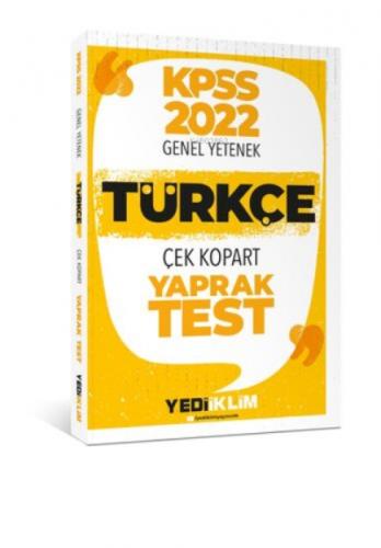 2022 KPSS Lisans Genel Yetenek Türkçe Çek Kopart Yaprak Test  Frontansicht 1