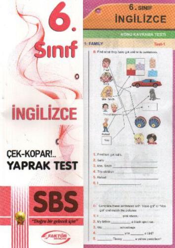 6. Sınıf İngilizce Yaprak Testler  Frontansicht 1