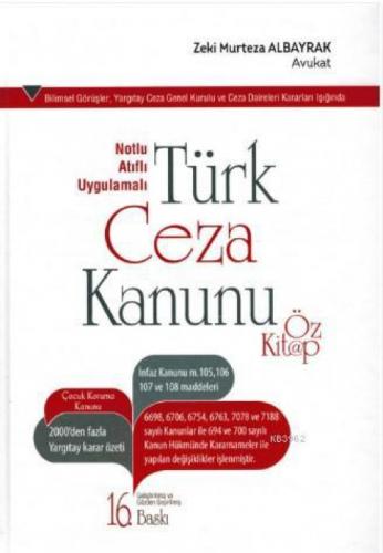Notlu, Atıflı, Uygulamalı Türk Ceza Kanunu Öz Kitap  Frontansicht 1