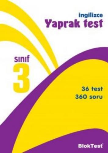 3. Sınıf İngilizce Yaprak Test  Frontansicht 1