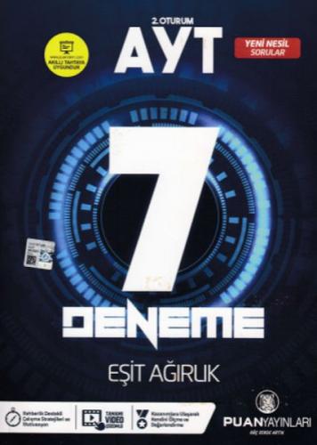AYT Eşit Ağırlık Video Çözümlü 7 Deneme  Frontansicht 1