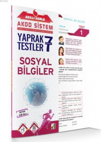 Akıllı Damla Sosyal Bilgiler Yaprak Testler 7. Sınıf  Frontansicht 1