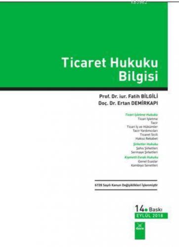 Ticaret Hukuku Bilgisi  Frontansicht 1