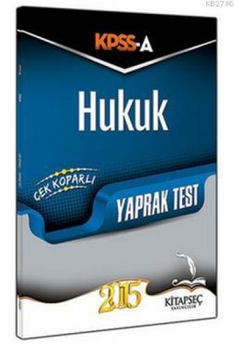 KPSS A Grubu Hukuk Çek Kopar Yaprak Test 2015  Frontansicht 1