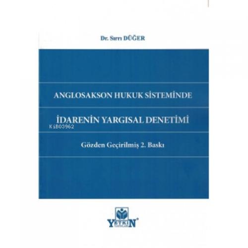 Anglosakson Hukuk Sisteminde İdarenin Yargısal Denetimi  Frontansicht 1