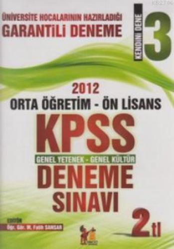 2012 Orta Öğretim - Ön Lisans KPSS Genel Yetenek - Genel Kültür Deneme Sınavı  Frontansicht 1