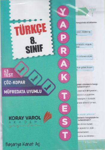 8. Sınıf Türkçe Yaprak Testi  Frontansicht 1