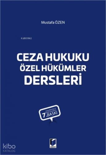 Ceza Hukuku Özel Hükümler Dersleri  Frontansicht 1