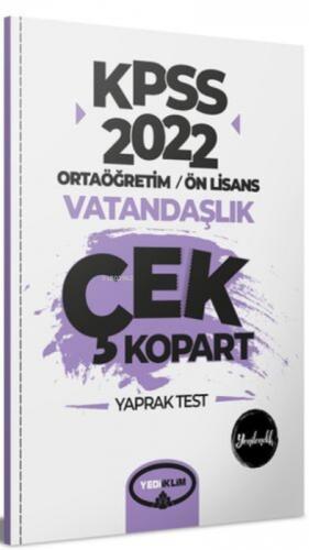 2022 KPSS Ortaöğretim Ön Lisans Genel Kültür Vatandaşlık Çek Kopart Yaprak Test  Frontansicht 1