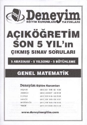 AÖF 1. Sınıf Lisans Dersleri| Genel Matematik  Frontansicht 1