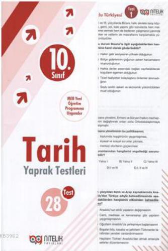 Nitelik - 10. Sınıf Tarih Yaprak Testleri  Frontansicht 1