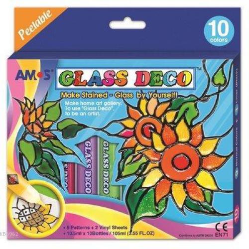 Amos Cam Boyama Seti 10.5Ml 10 Tüp Gd10P10  Frontansicht 1
