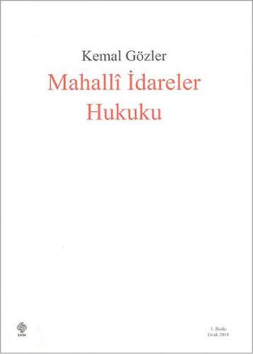 Mahalli İdareler Hukuku  Frontansicht 1
